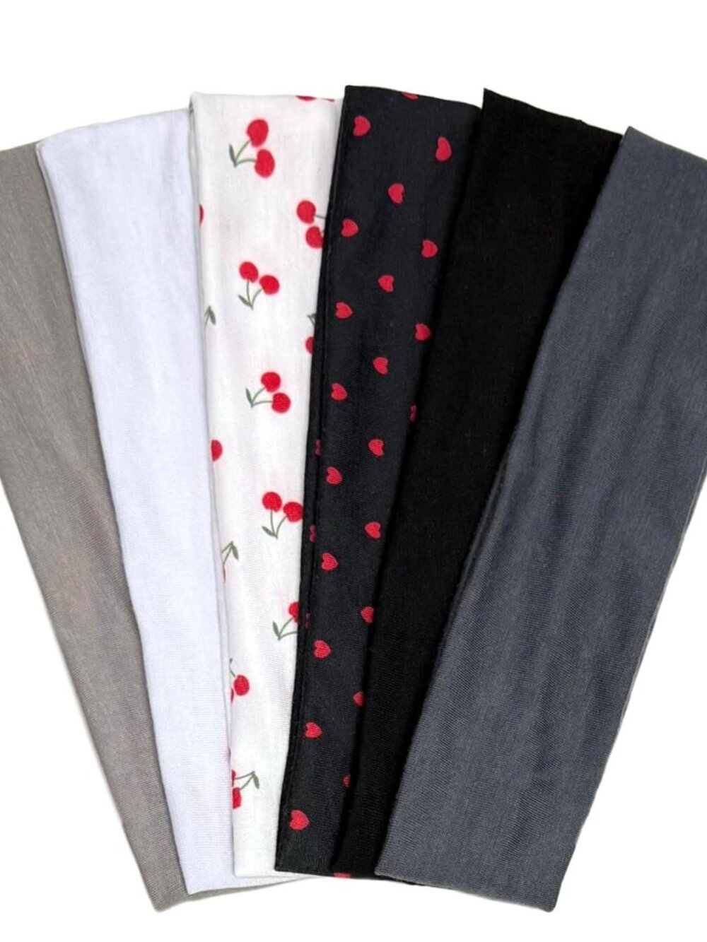 Headbands for Women Trendy Cherry Print - Non Slip Head Bands Soft Fabric Hair B